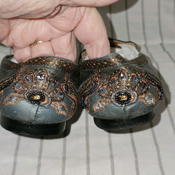 Play House Sequin Beaded Clogs Mules Flats Shoes Women's Size 4 - Picture 5 of 10